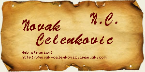 Novak Čelenković vizit kartica